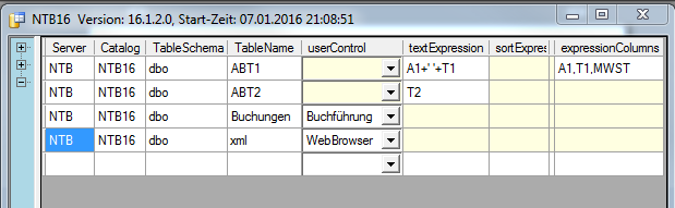 Extended Properties konfigurieren